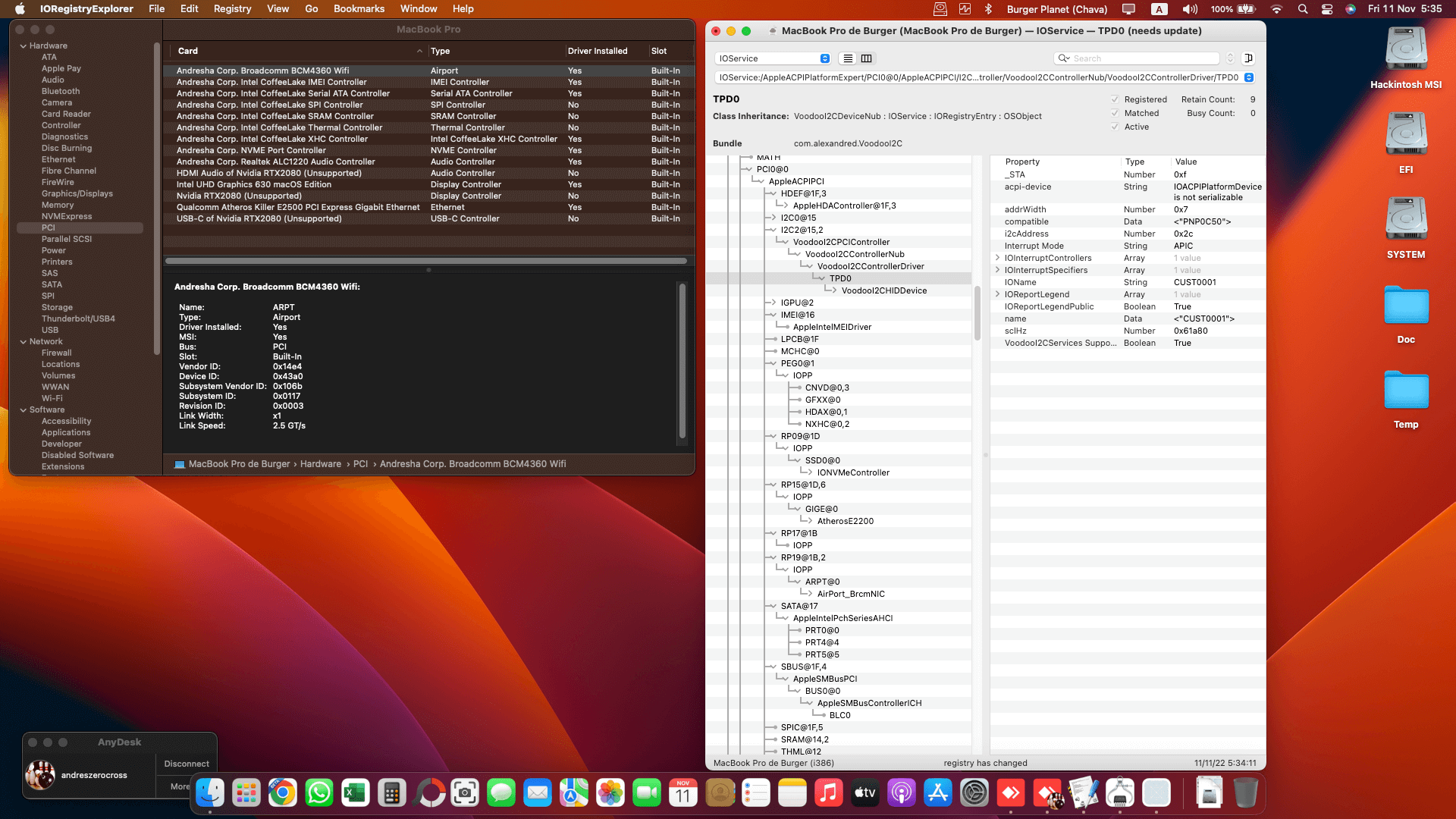 MSI Gaming GE75 Raider 8SG [CoffeeLake   Intel UHD 630 + I2C]   OpenCore 9